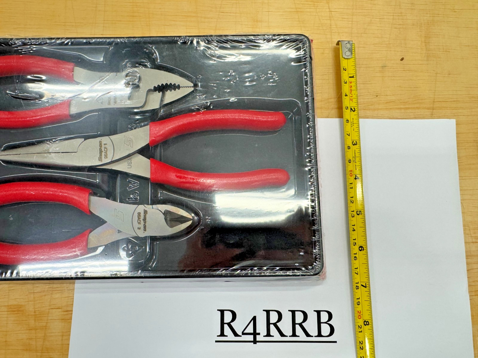 Snap-On Tools USA NEW SEALED RED 3 Piece Soft Grip Pliers / Cutters Set PL306ACF