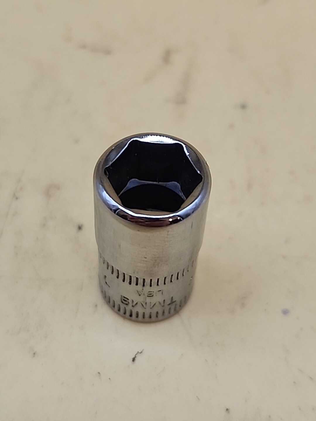 Snap-on Tools 1/4″ Drive 6pt Shallow Chrome Socket TMM9 USA