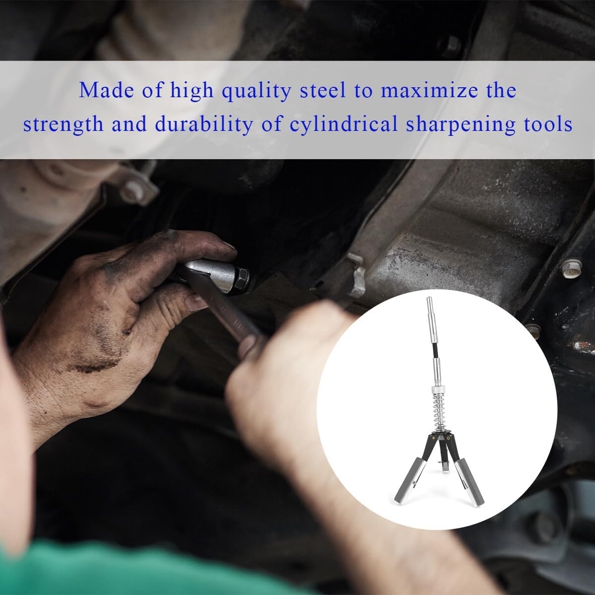 Engine Cylinder Hone Tool 2 to 6-1/2 Inch Adjustable Deglazer with 3 Stones