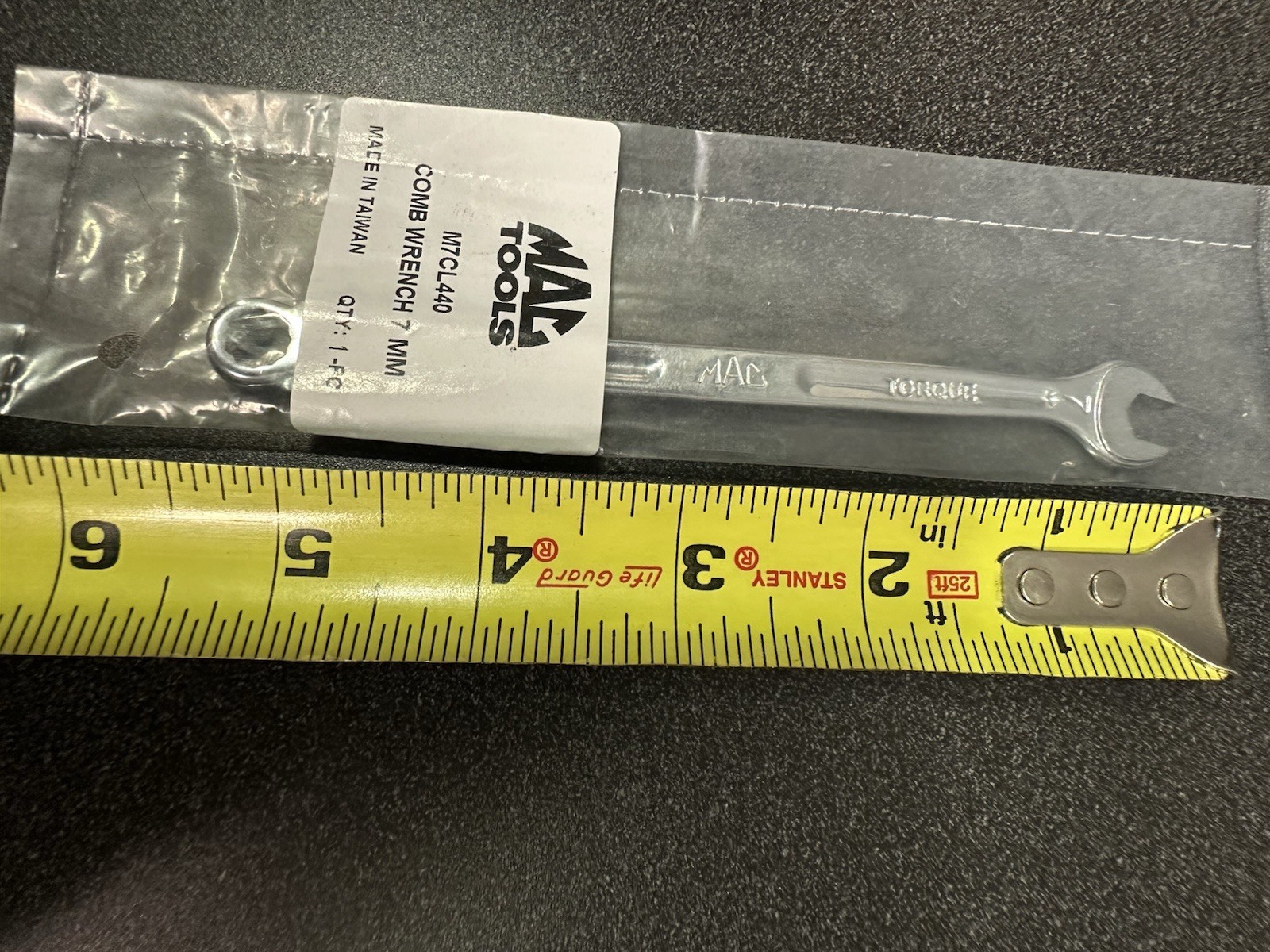 NOS New Old Stock MAC Tools Metric 7 Wrench M7CL440 12 Point