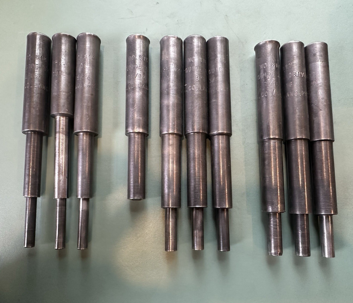 Lot of 10 – K-D Tools Valve Guide Drivers 814, 815, 816, 817 – See Photos / READ