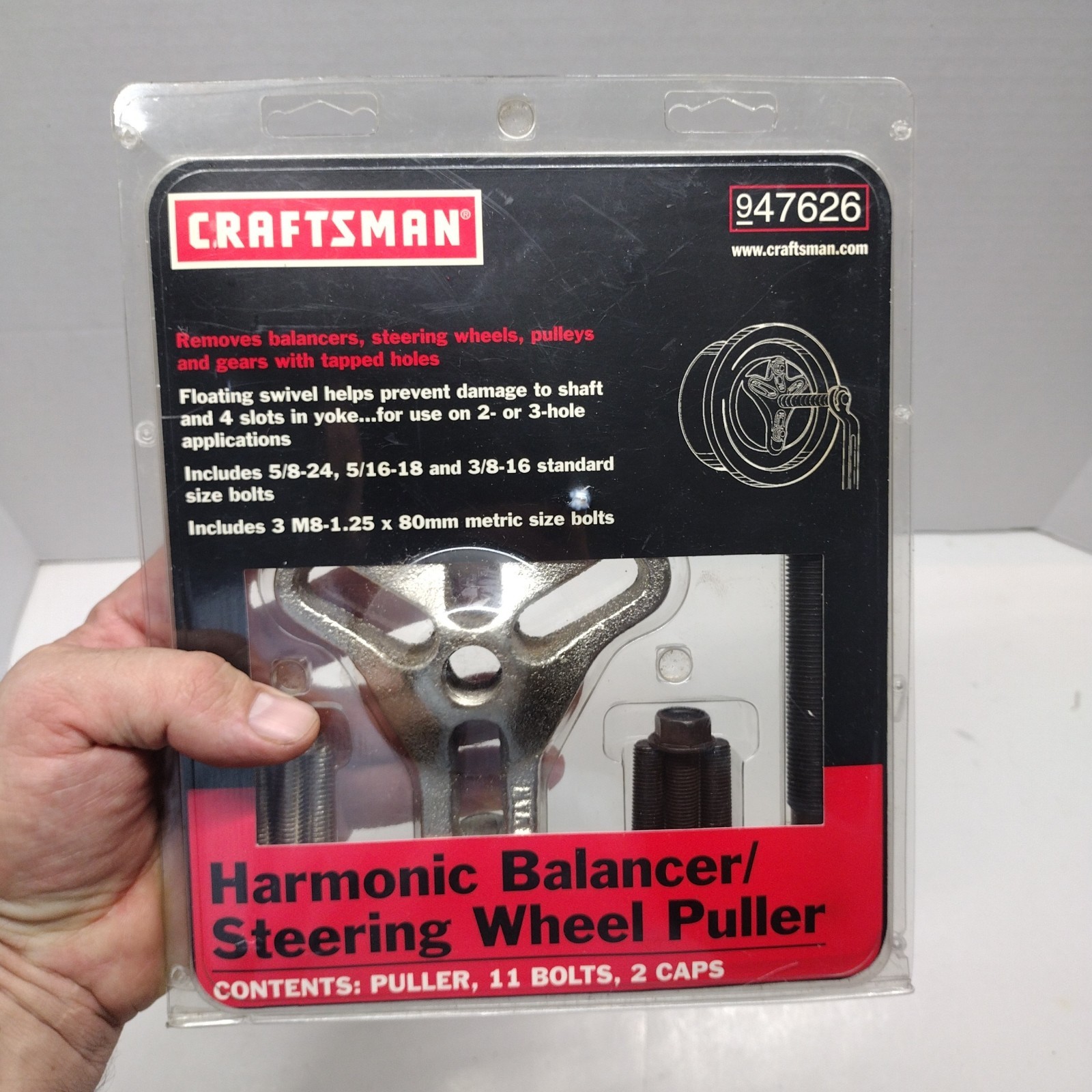 Craftsman No. 9 47626 Harmonic Balancer – Steering Wheel Puller – U.S.A. made