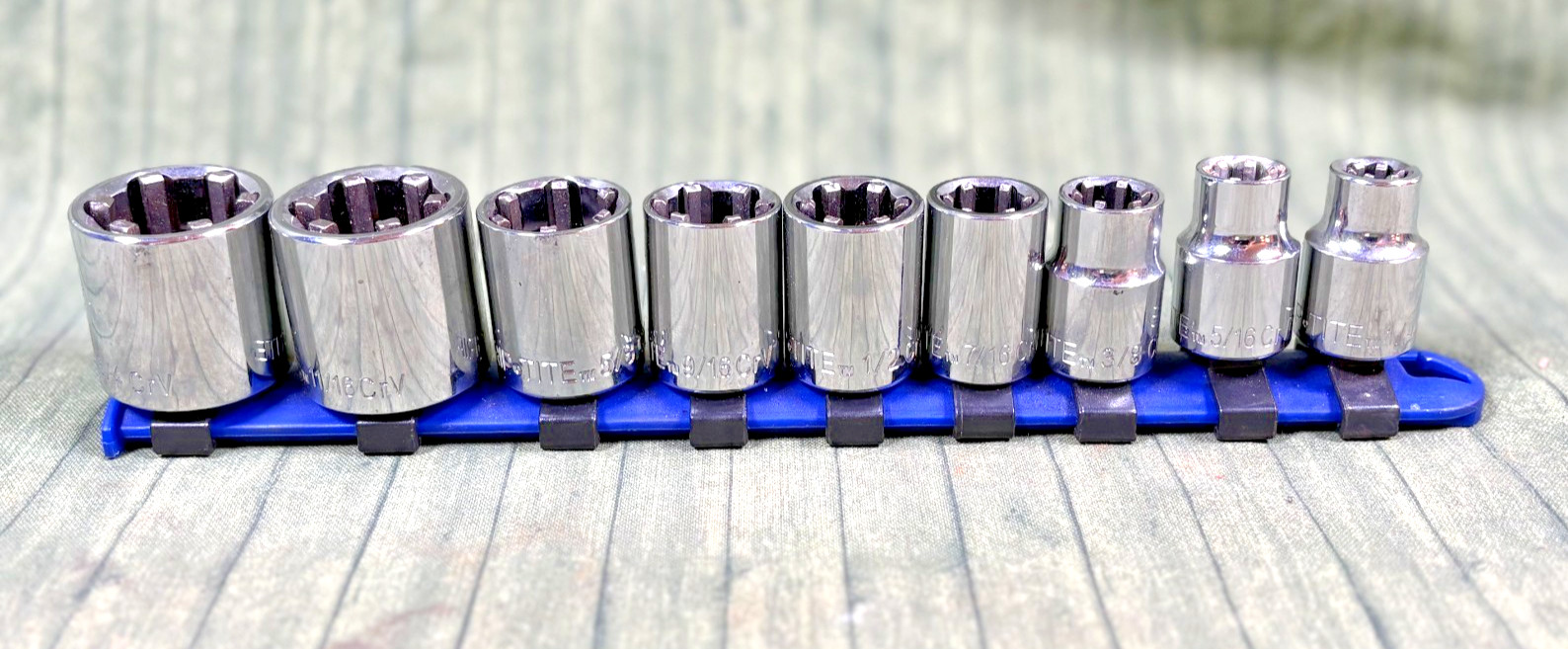 9-Piece GRIP-TITE 3/8″ Drive SAE Socket Set