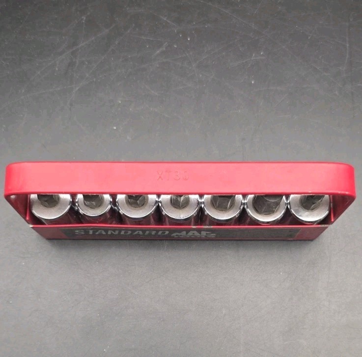 MAC Tools USA XT30 7 Pc 3/8 Drive Hex Allen Socket Set & Tray X86DS X66DS