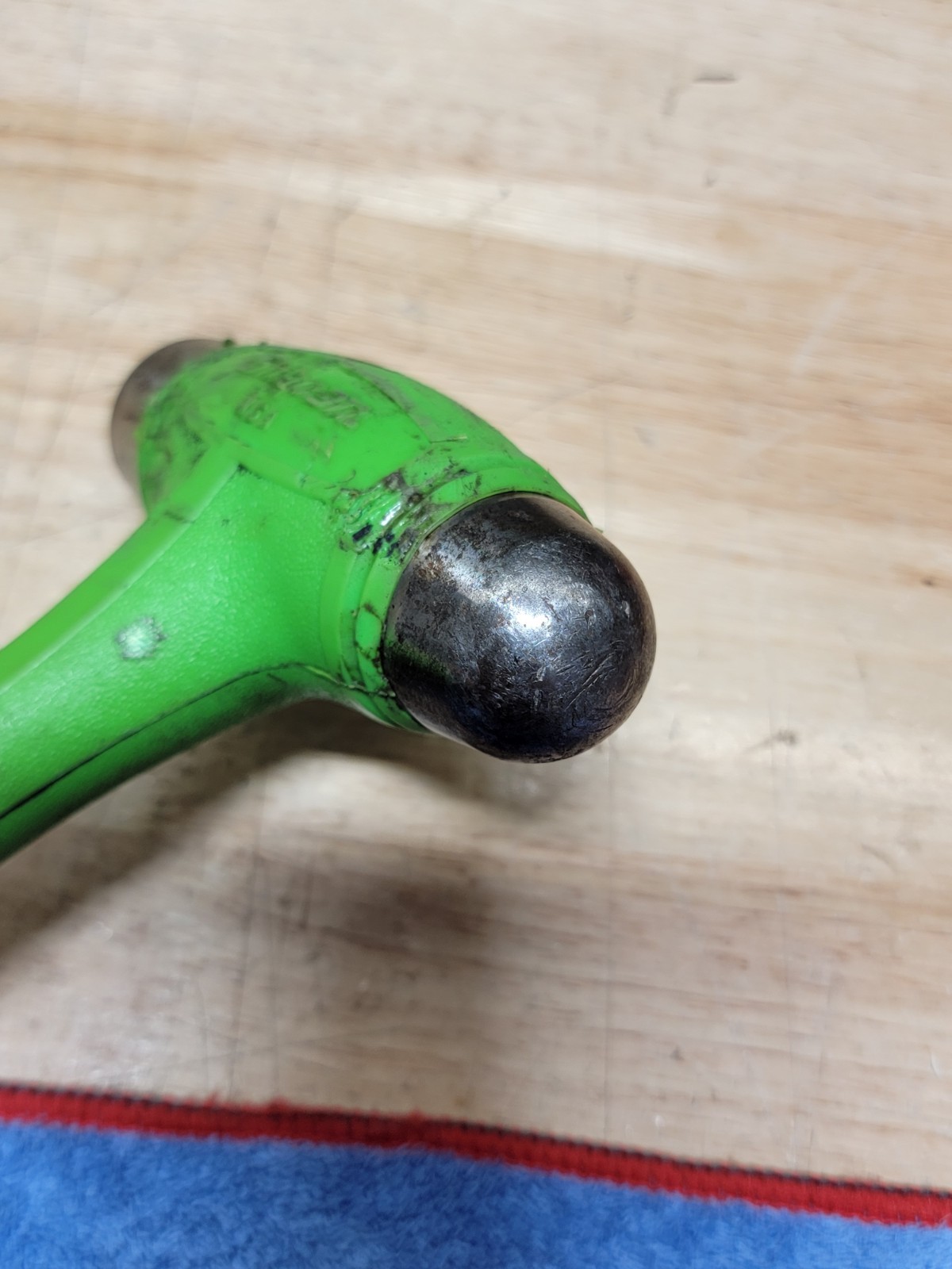 Snap On HBBD24G 24 oz Ball Peen Soft Grip Dead Blow Hammer GREEN USA MADE