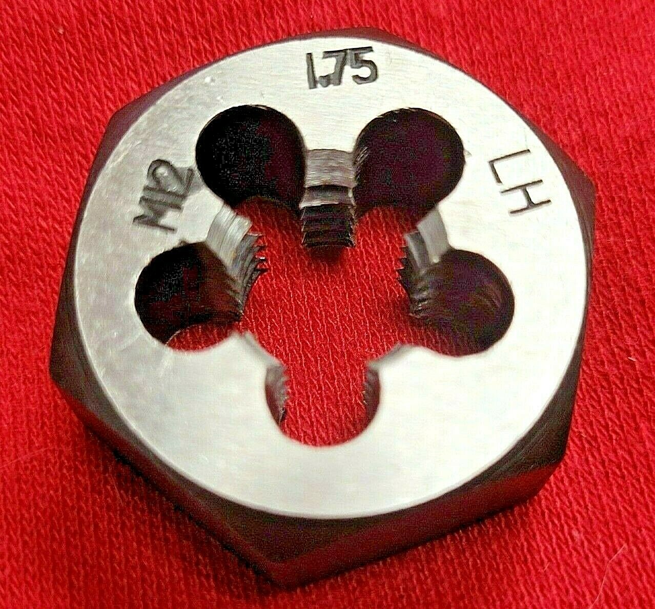 M12 X 1.75 12MM LEFT HAND X 1.06″ Hex Rethread Die Alfa MHD70765L CS LH Metric