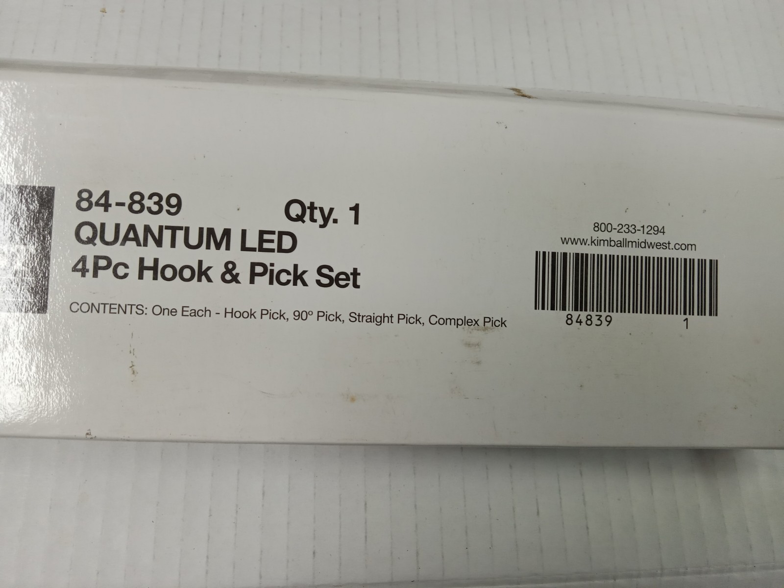 Kimball Midwest 4-piece Hook Pick Set, Quantum LED