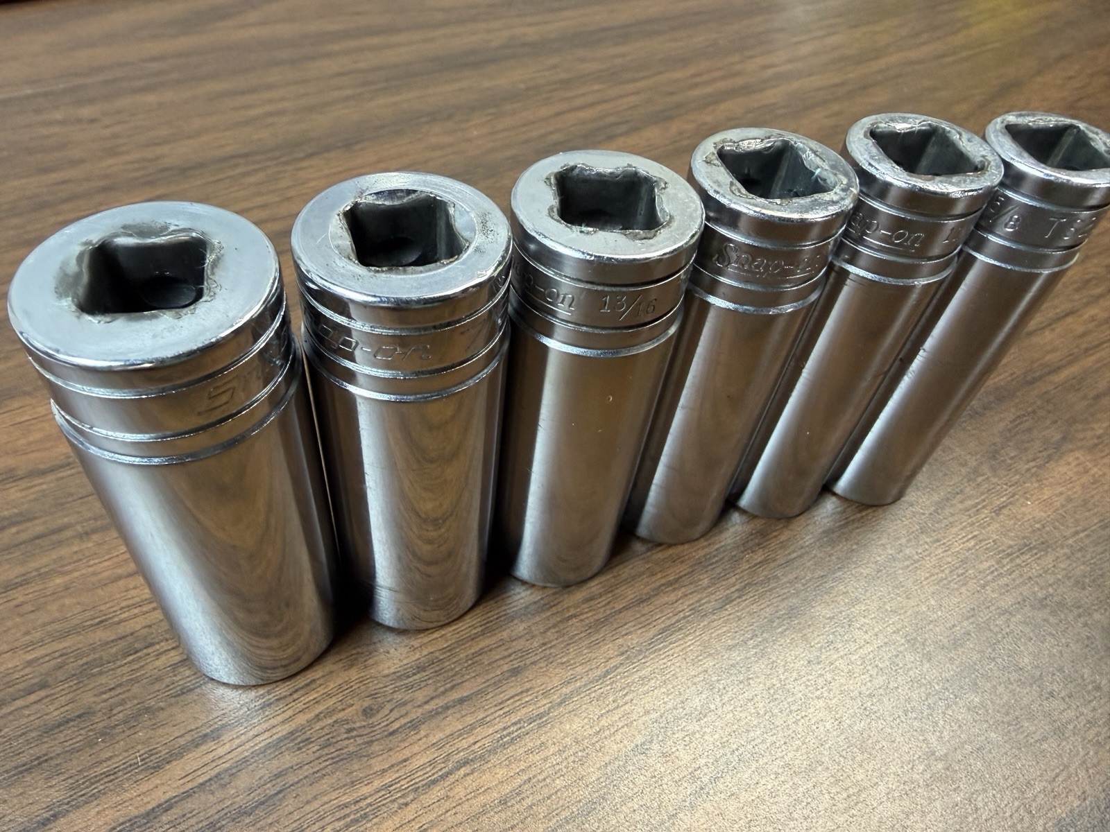 Snap-on Tools TS301 TS281 TS261 TS241 TS221 TS201 6Pt 1/2 Deep Sockets Lot USA