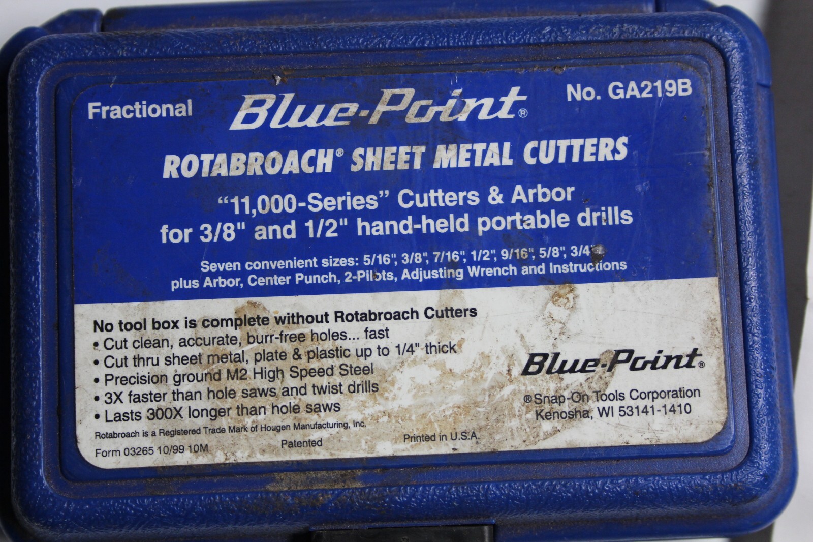Blue-Point TOOLS GA219B Hole Cutter Kit USA