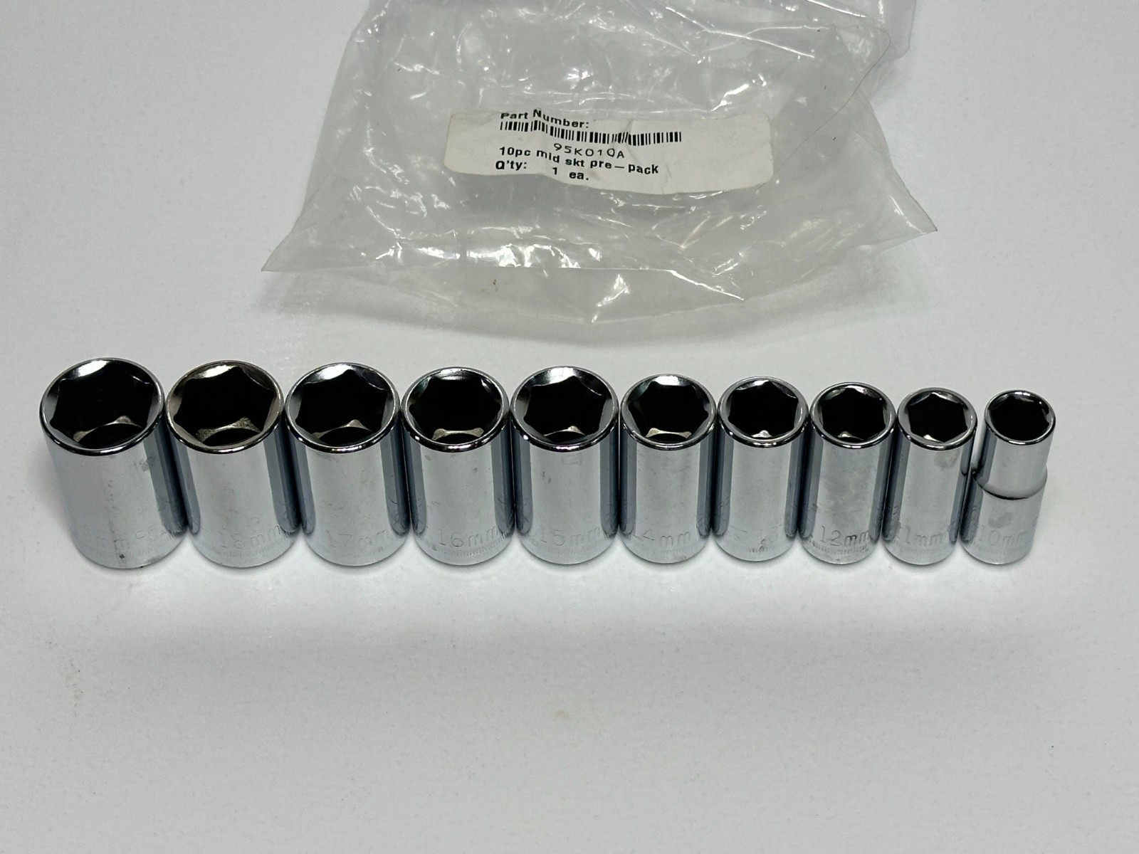Craftsman USA 43239 GK (RARE) 10pc 3/8″ Drive Metric Mid-Length Socket Set 10-19