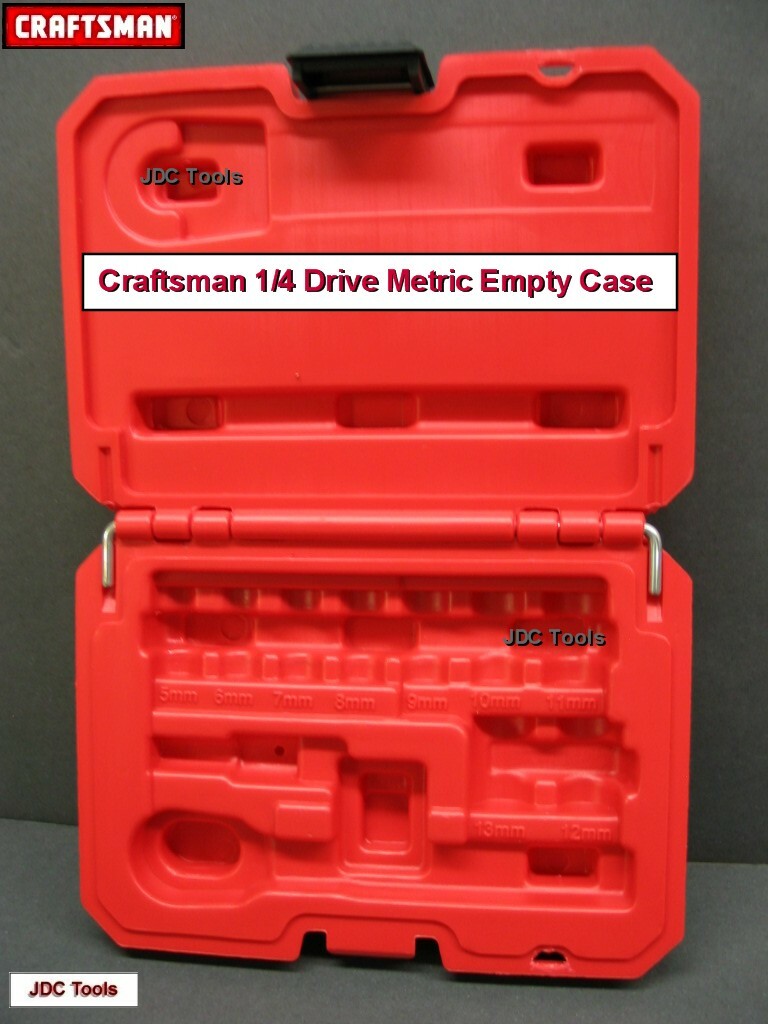 *EMPTY CASES* CRAFTSMAN 11pc STANDARD & 11pc METRIC 1/4 DRIVE RATCHET SOCKET SET