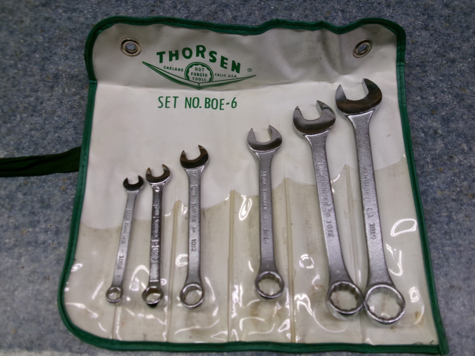 Thorsen USA 6-Piece Metric Combination Wrench Set with Pouch No BOE-6