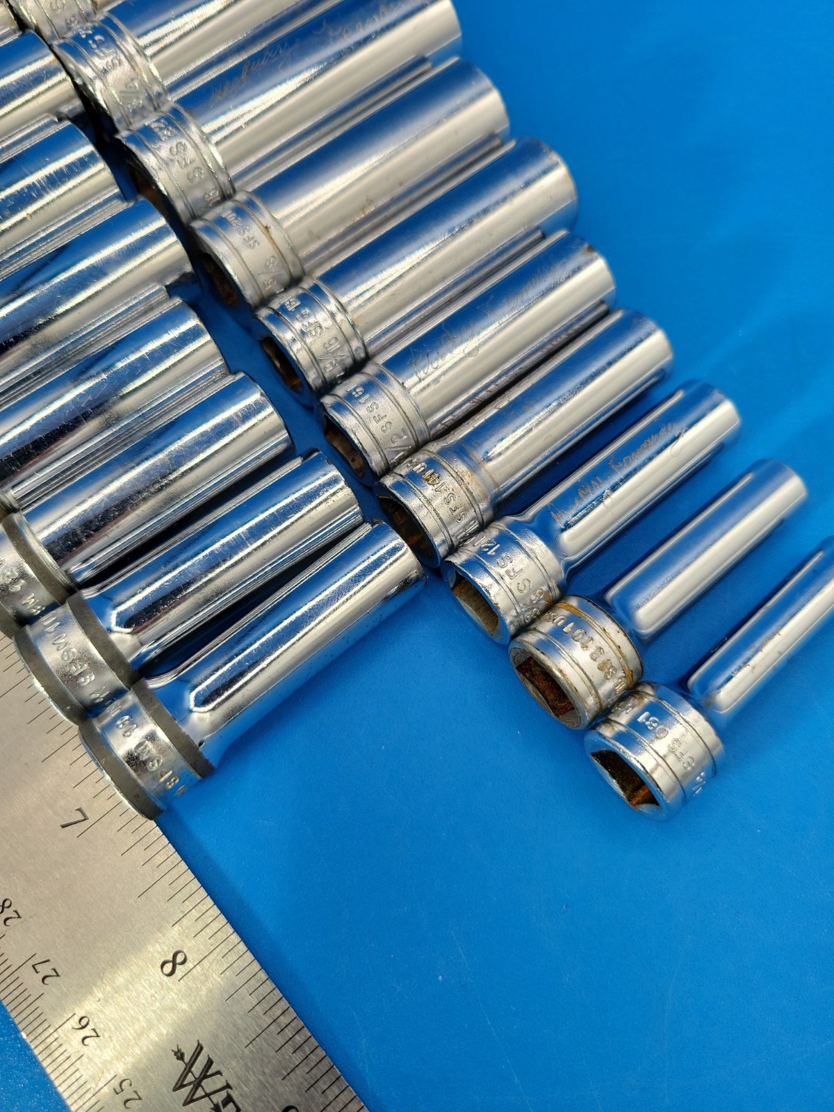 Snap-on Socket Set ⅜” Dr 10mm to 19mm ¼» to ⅞» 6 Pt 20 Pcs SFSM SFS Series T-4-1