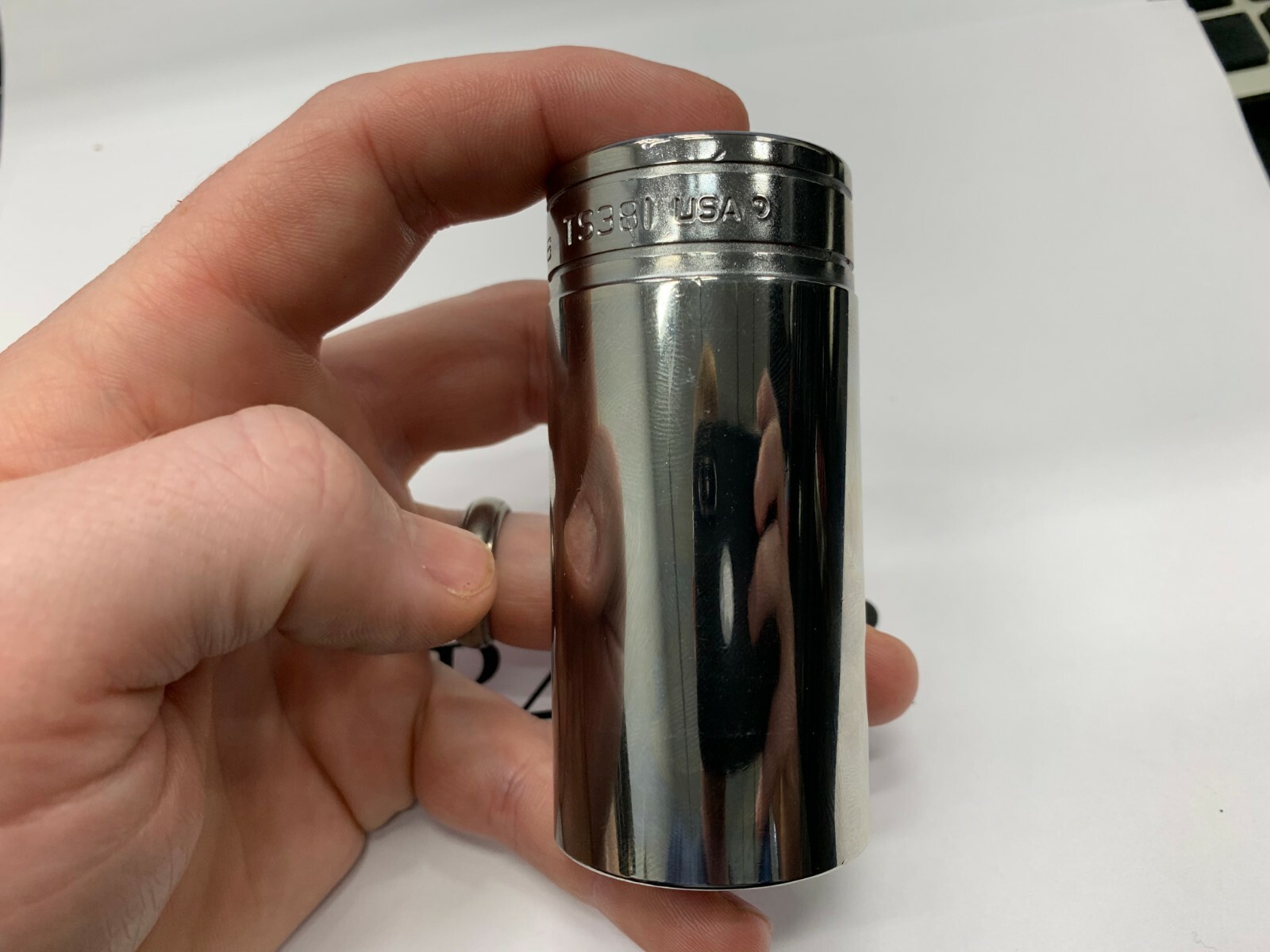 Snap-on Tools USA NEW 1/2″ Drive 1-3/16″ SAE Deep 6 Point Chrome Socket TS381