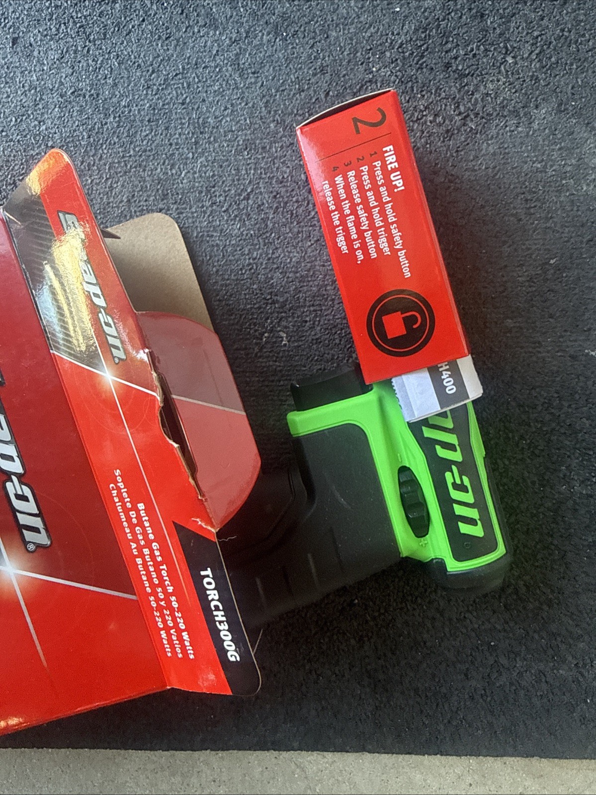 For Snap-on Tools Ireland NEW GREEN 50-220 Watts Butane Gas Torch TORCH300G