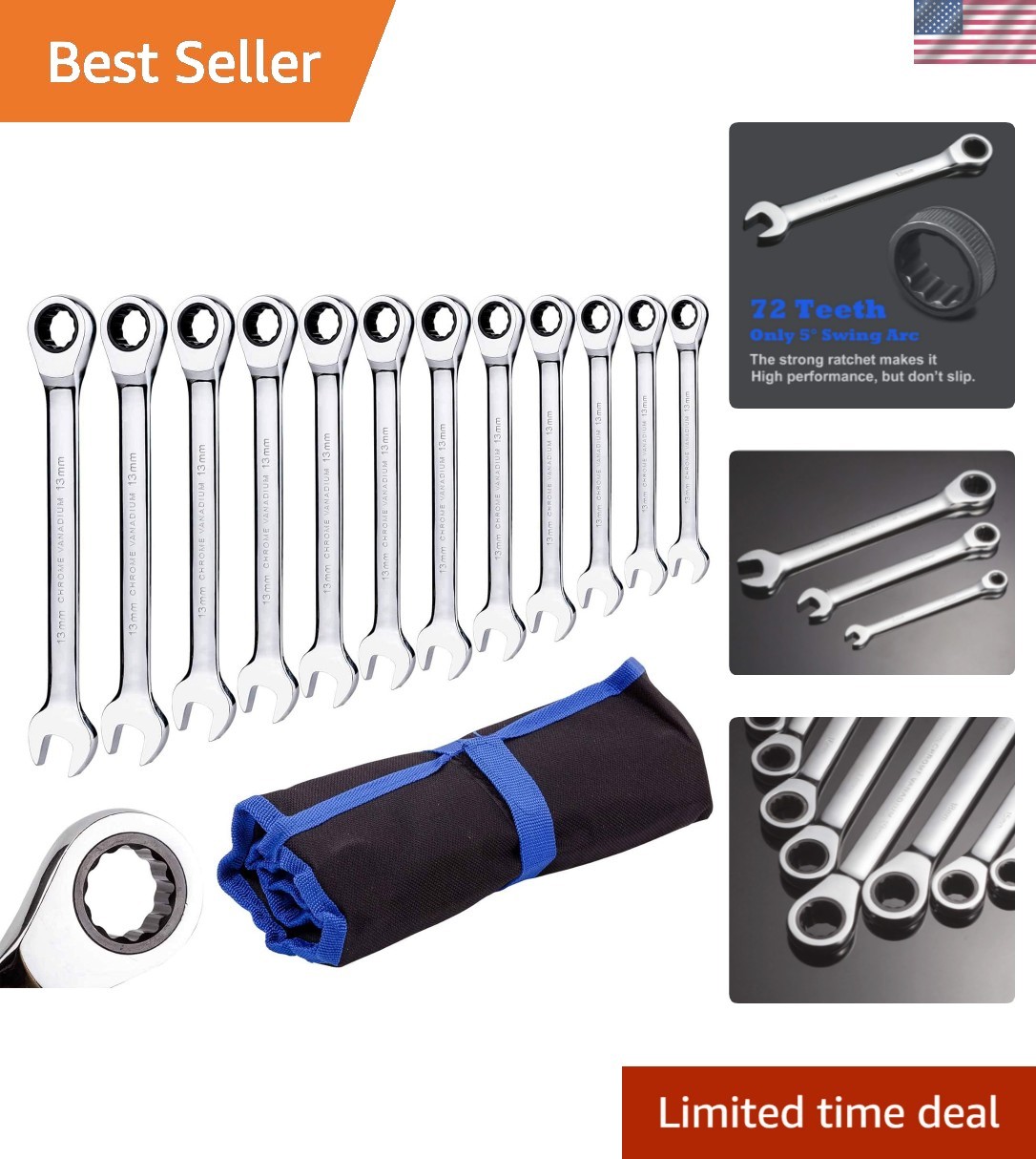 Ratchet Spanner Set