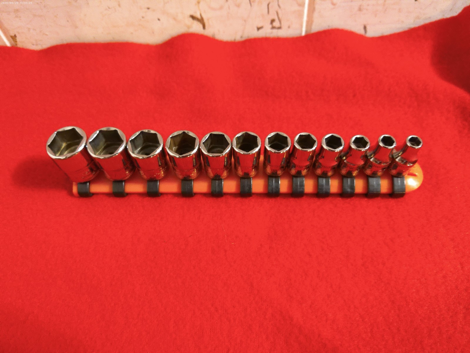 SNAP ON #112tmmy 12 PC 6 PT METRIC 1/4″ DRIVE SHALLOW SOCKET SET 5MM-15MM