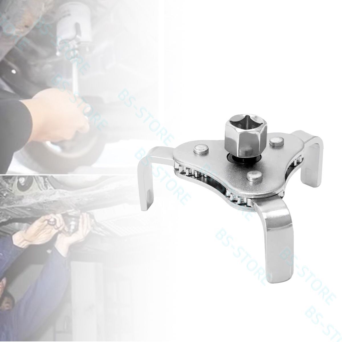 Universal Oil Filter Wrench Three-claw Oil Grid Wrench Two-way Adjustable Filter