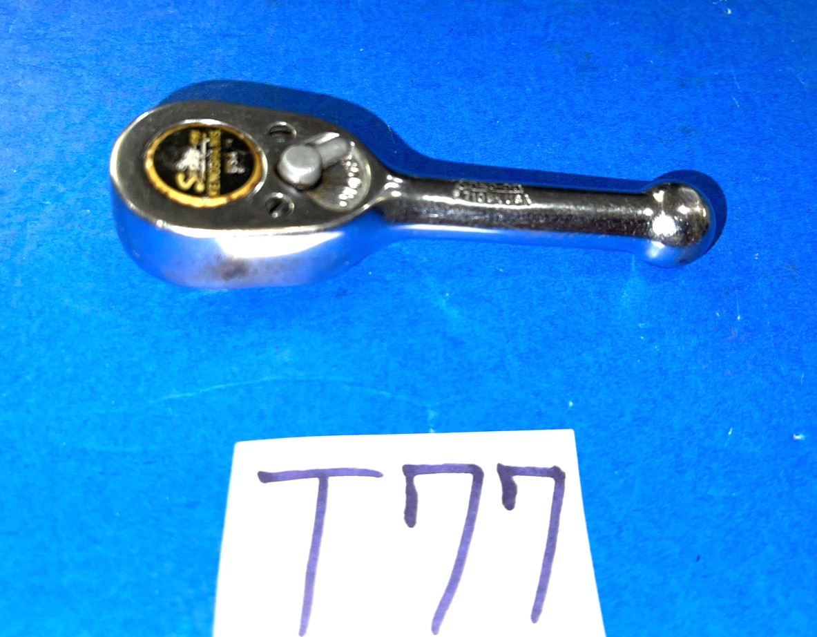 SNAP-ON TOOLS 3/8 DRIVE STUBBY HANDLE RATCHET F710BK INCLUDES SHIPPING IN THE US