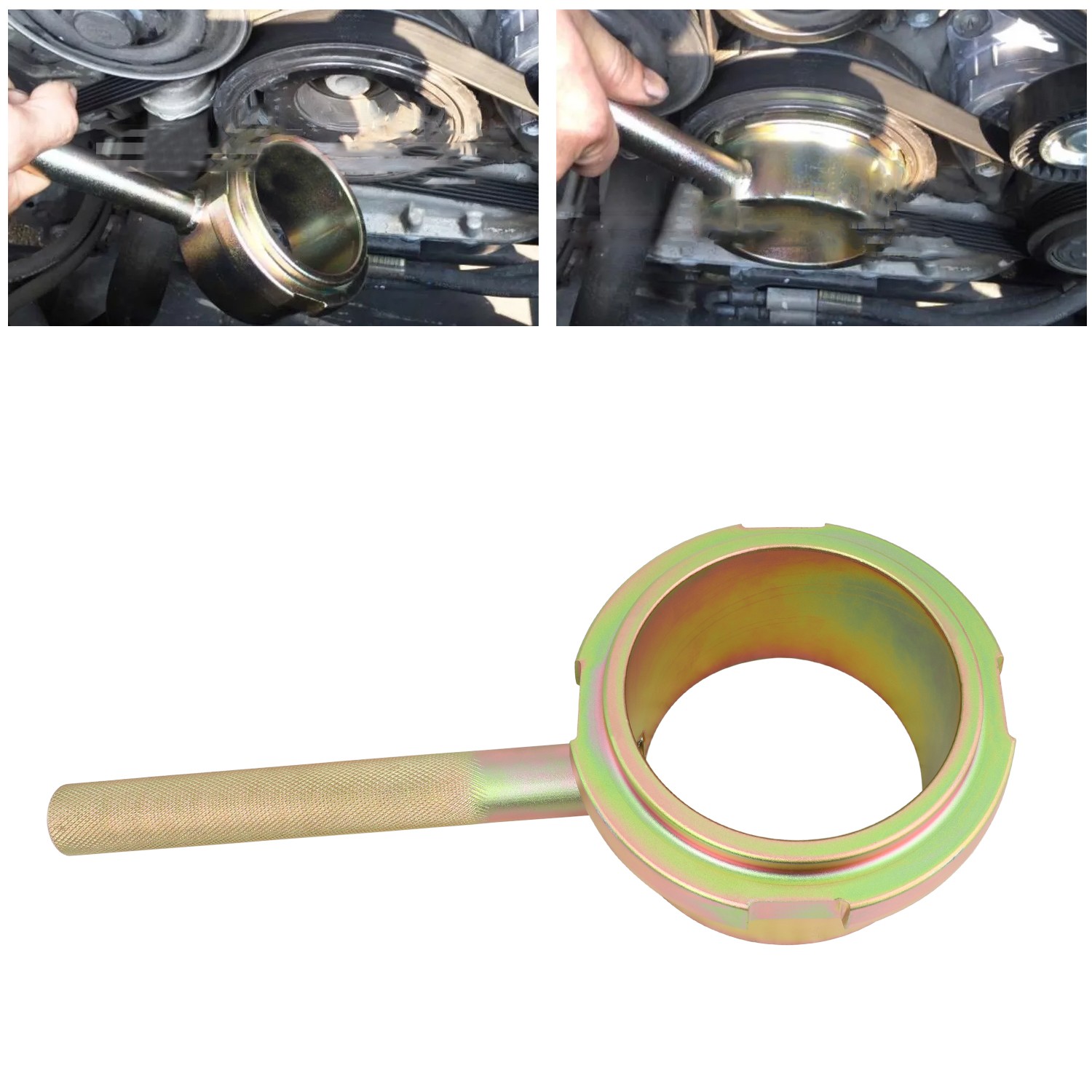 Harmonic Balancer Holder for Mercedes M272 M273 V6 V8 Crankshaft Pulley Tool