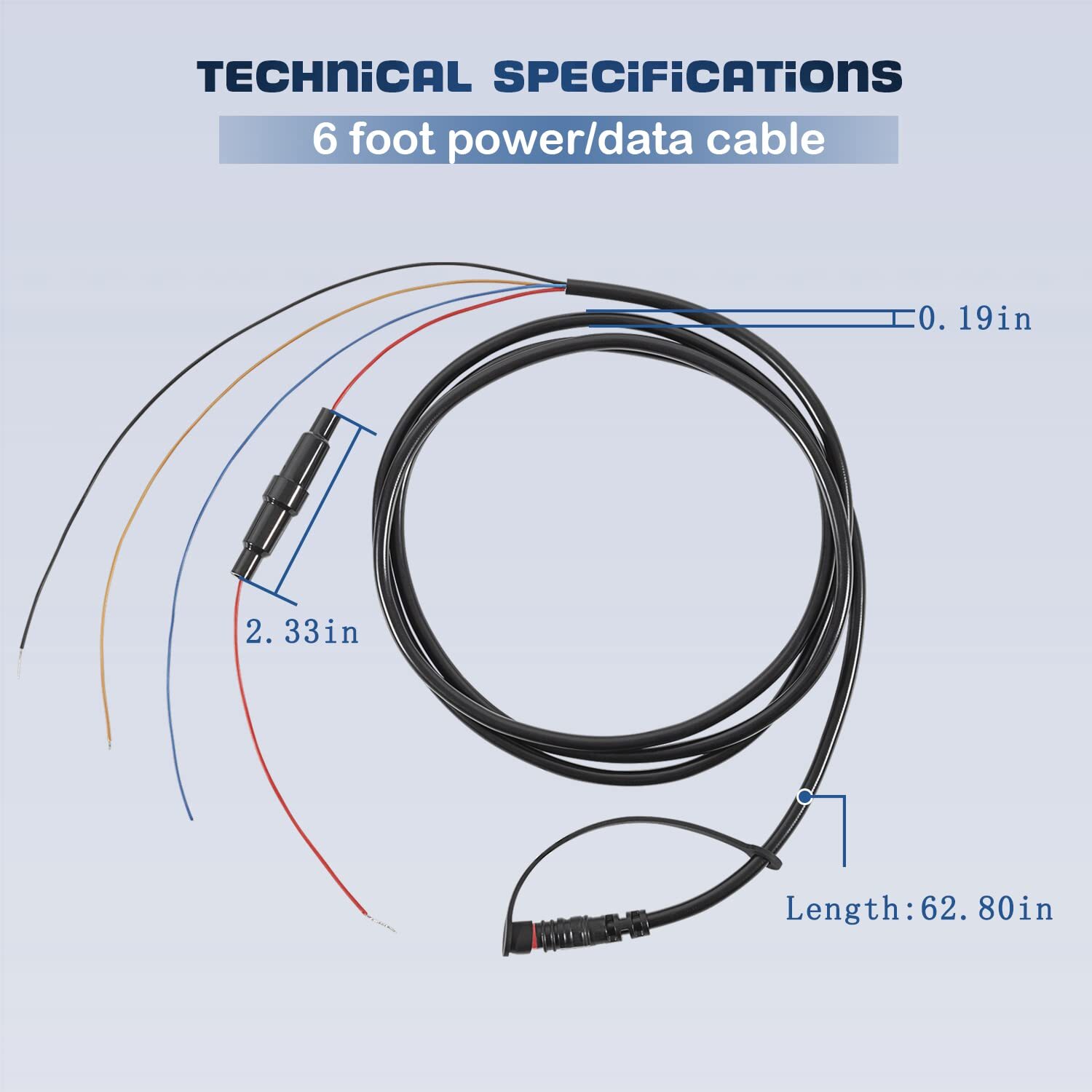 Power/Data Cable 4-Pin For Garmin Striker VIVID 4cv 5cv 7cv 7sv 9sv 010-12199-04