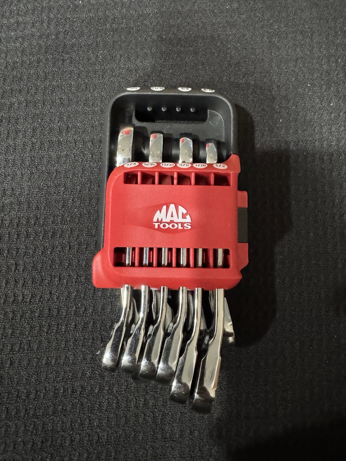 Mac Tools SRWS210PTA 10 Pc. SAE 12 Pt. Stubby Reversible Ratcheting Wrench Set
