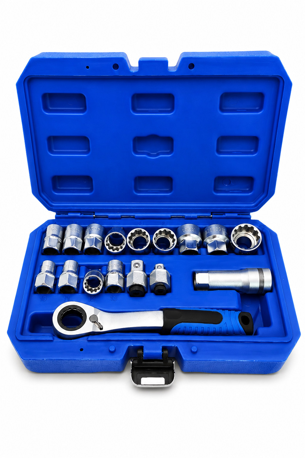 17pc Metric 3/8″ and 1/2″ Driver Go Through Pass-Go-Thru SOCKET Ratcheting SET