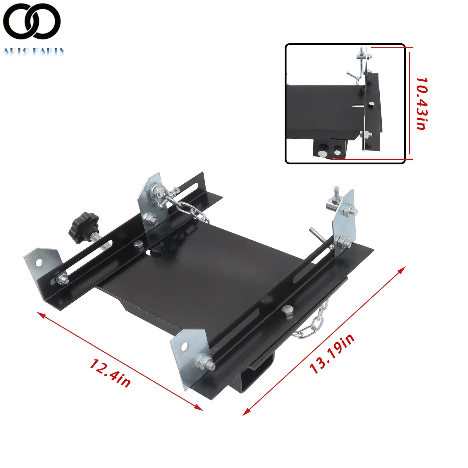 For Vehicle Repairs 1/2 Ton High Capacity Transmission Floor Jack Adapter Black