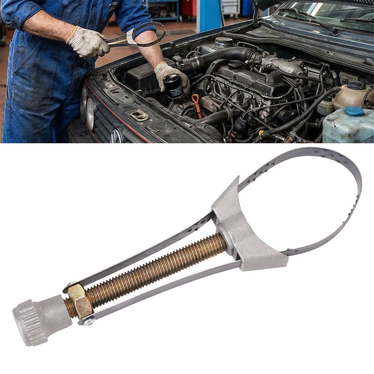 Oil Filter Removal Tool Strap Wrench Diameter Adjustable 60mm To 120mm Car Auto