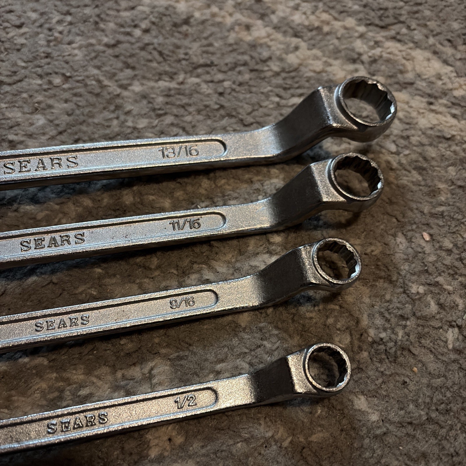 Vintage SEARS Double Box End Wrenches Drop Forged Steel Made in Japan 12 PT SAE