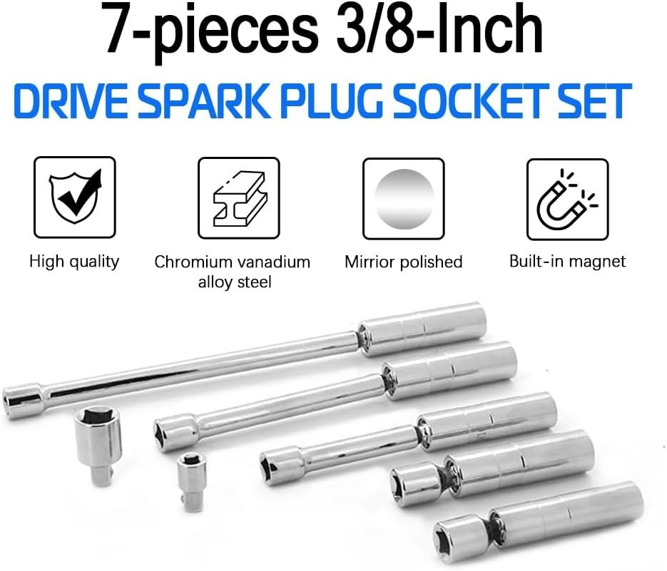 High Performance 7PCS Magnetic Spark Plug Socket Set