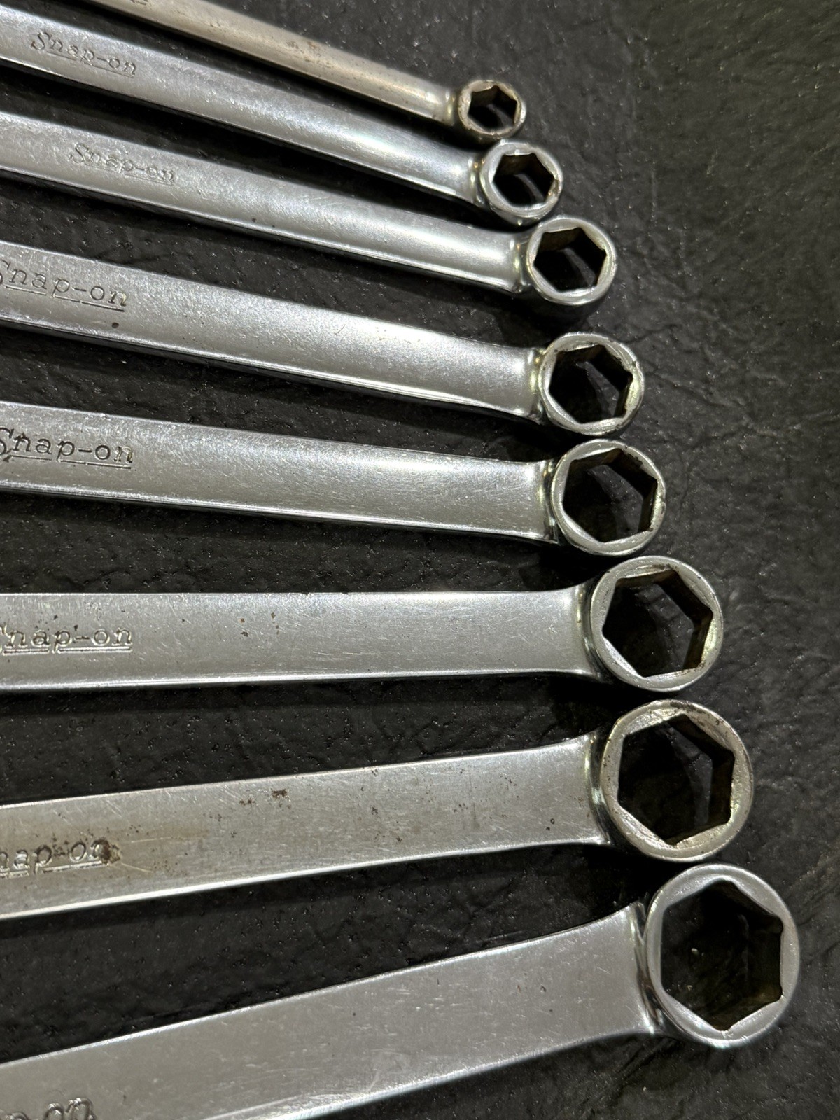 Snap-on Tools 8 pc SAE Combo Wrench Set 5/16″ – 3/4” OSH10 to OSH24, USA MADE