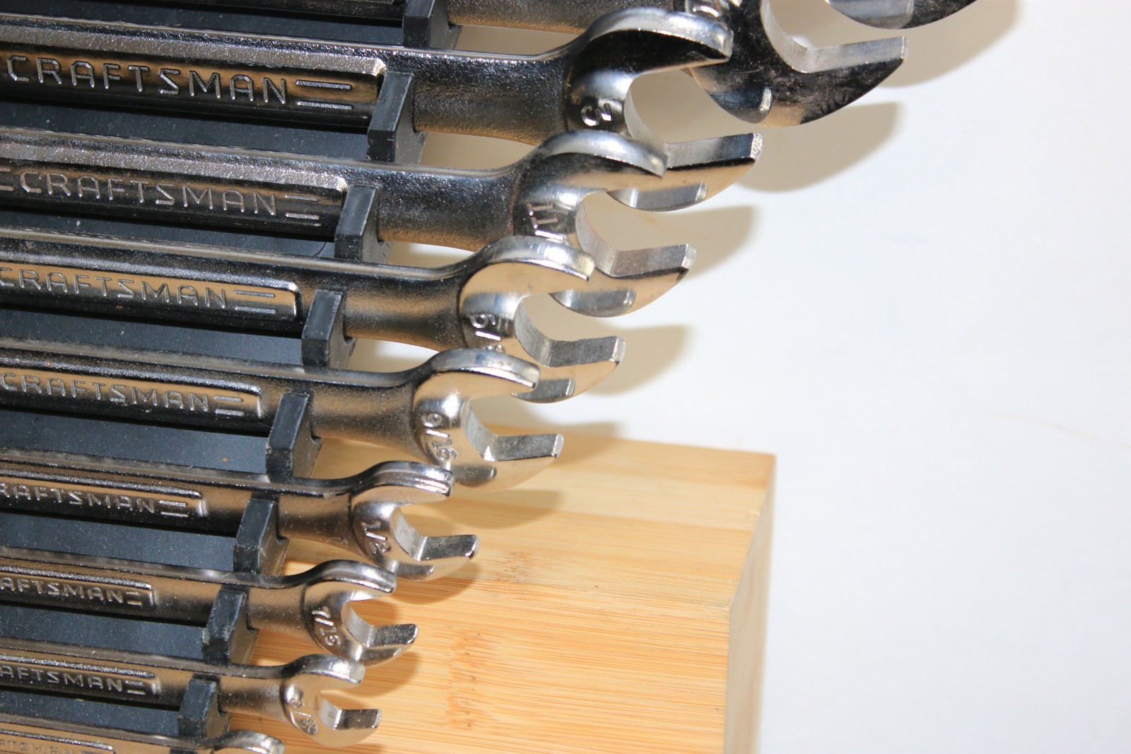 CRAFTSMAN SAE COMBINATION WRENCH SET 12 POINT USA – SET OF 11 W / rack VA