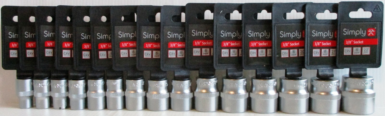 Standard Socket SET 3/8″ / 1 each(8,9,10,11,12,13,14,15,16,17,18,19,20,21,22mm)