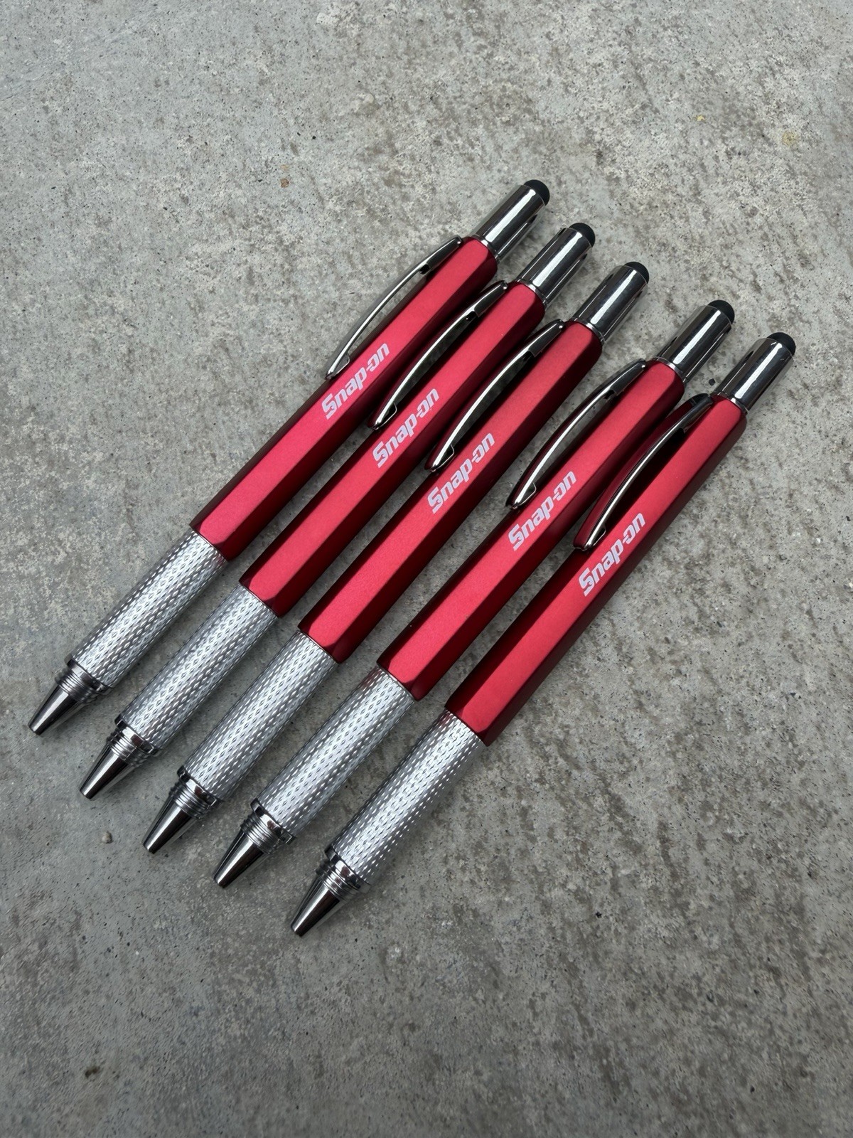 Snap On Tools Set Of 5 Ballpoint Pens 7-in-1 Multi-tool Heavy Duty Snap-On