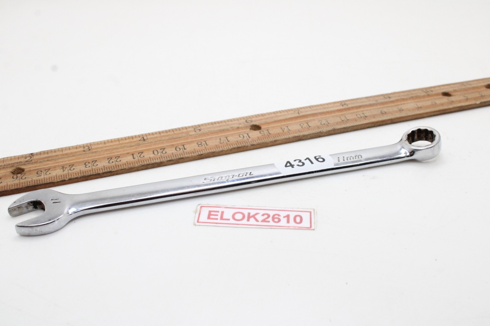 Snap-on OXEM110A 11 mm 12 Point Metric Flank Drive Combination Wrench 7.25″ USA