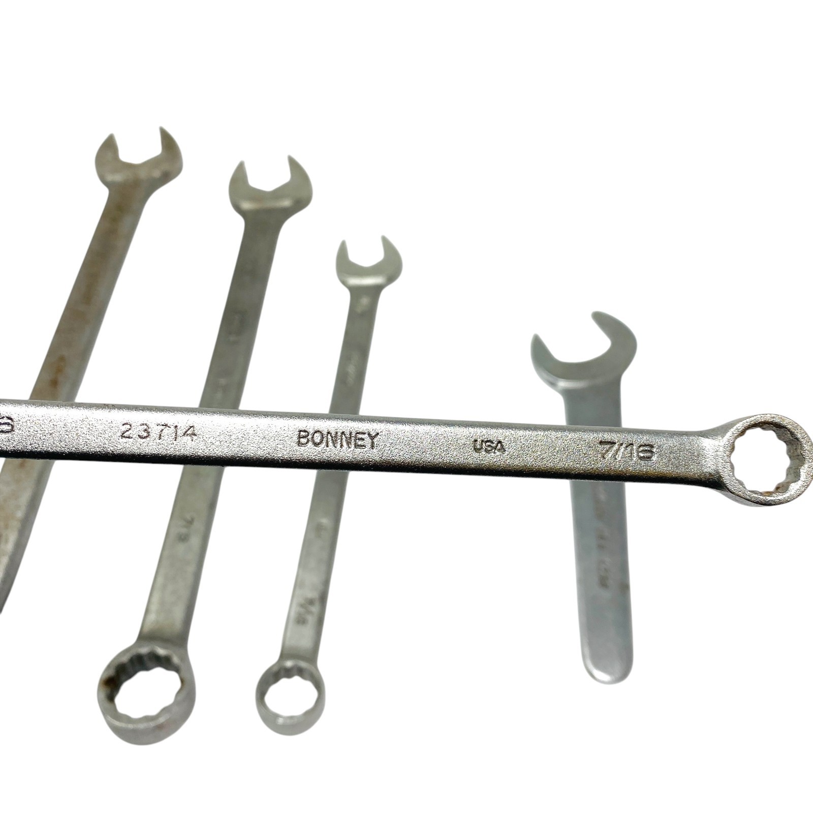 Bonney USA Lot Mixed Combination & Open End Wrench Hand Tool Set, 5 Pcs