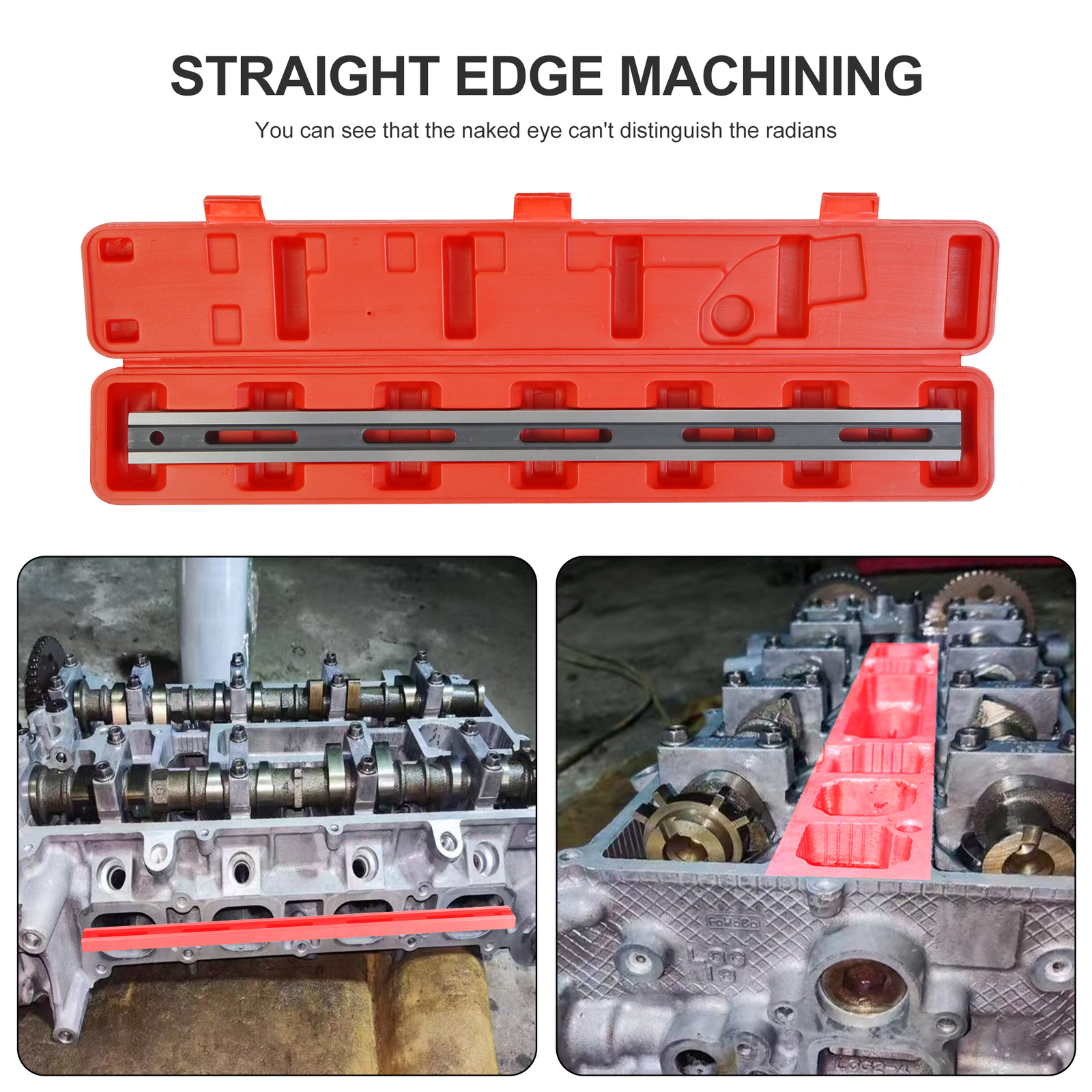 24″ Machinist Precision Cylinder Head Straight Edge Tool, Checking Engine Blocks