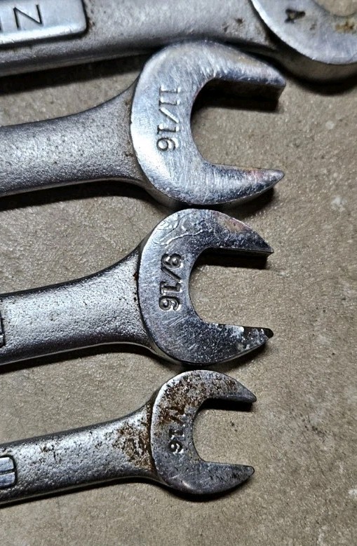 Craftsman V Vanadium 9 Piece Open Box End Wrench Set SAE
