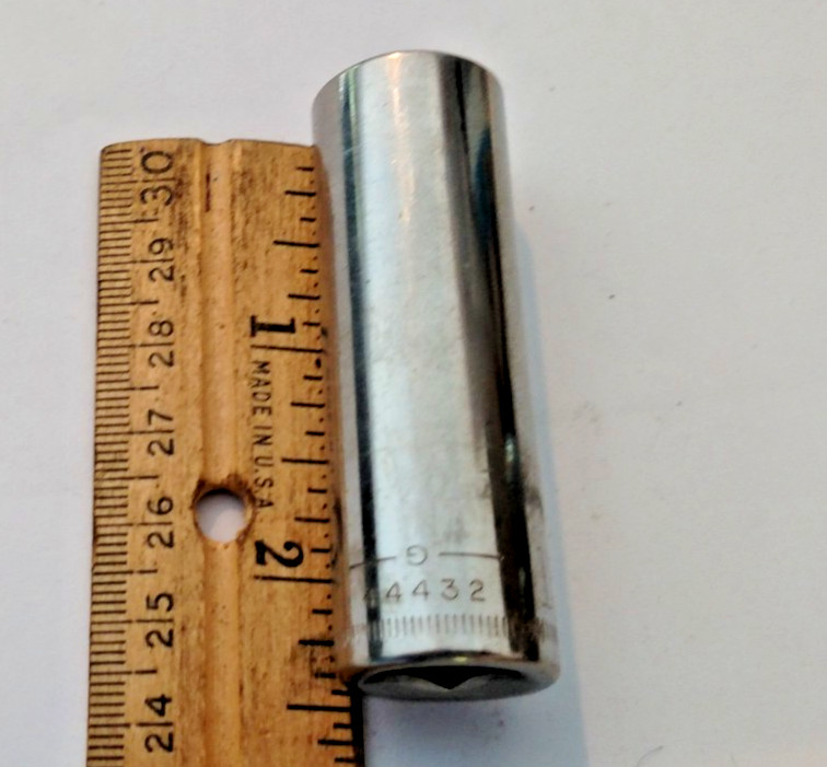 Vintage Craftsman 3/8″ Drive 15MM 6 Point Deep Socket Inverted G 44432 USA