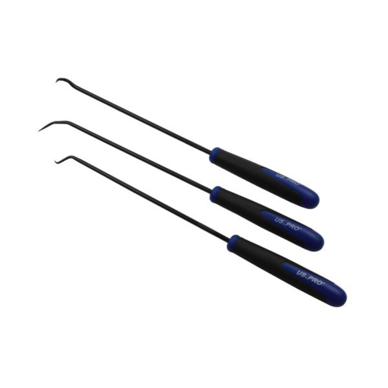 US PRO 6pc Long Reach Pick And Hook Set For O Rings Hoses Clips Seals 5037