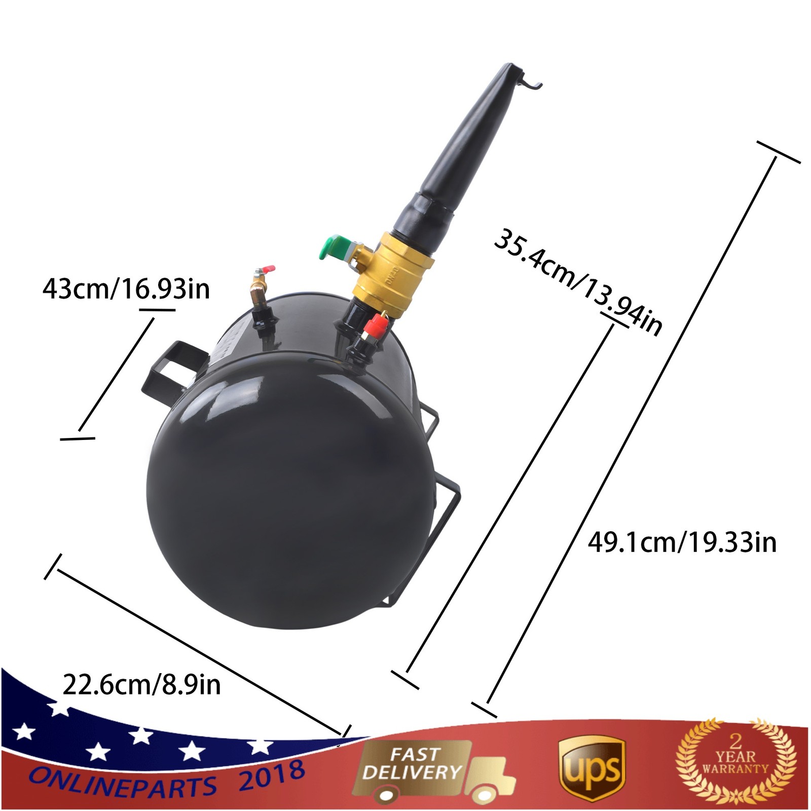 145PSI Air Tire Bead Seater Blaster Tool Seating Inflator Truck Car 5 Gallon
