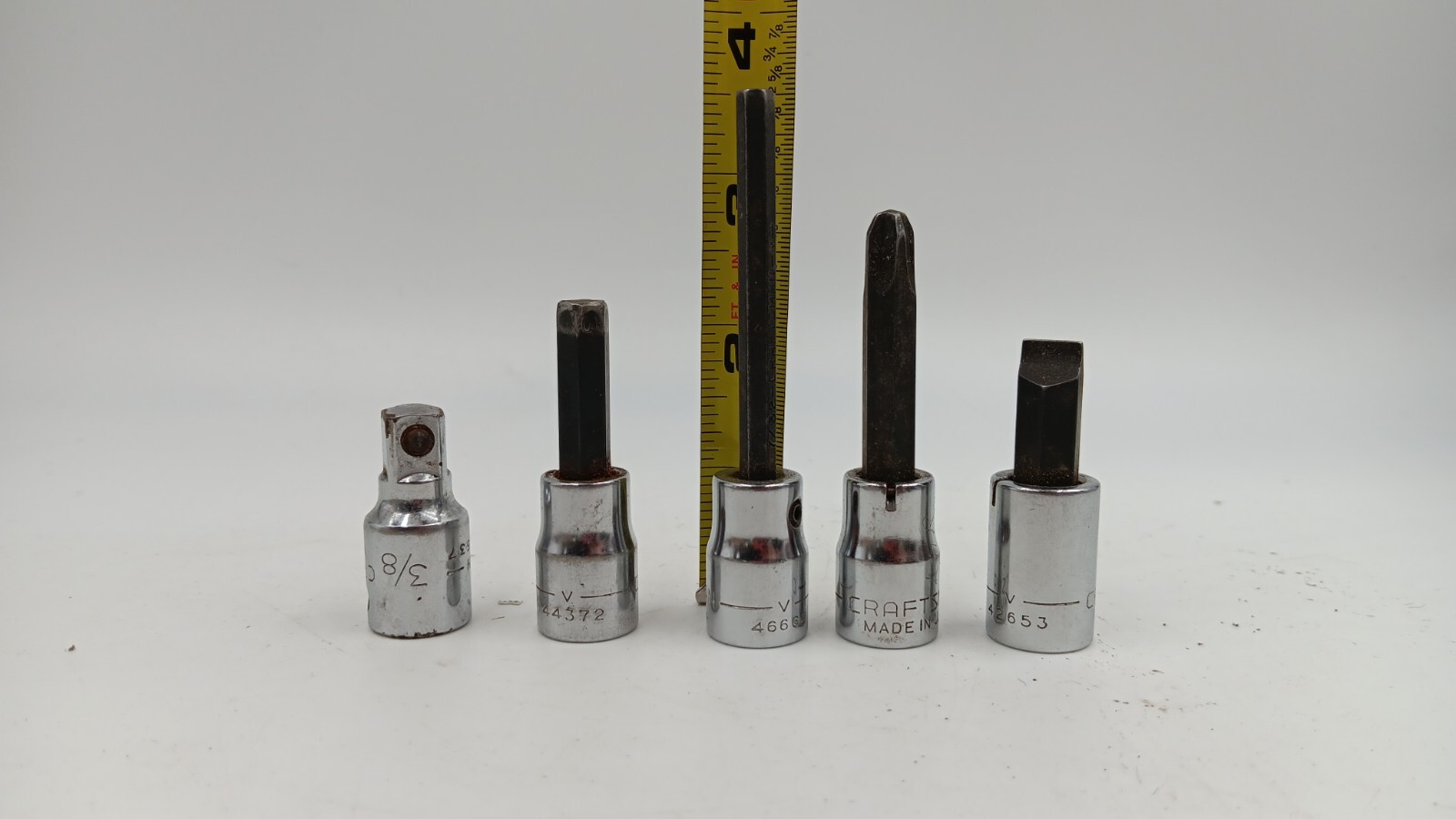 Craftsman USA 3/8″ Drive Extension Phillips, Flat Head & 2 Allen Hex – 5 Items