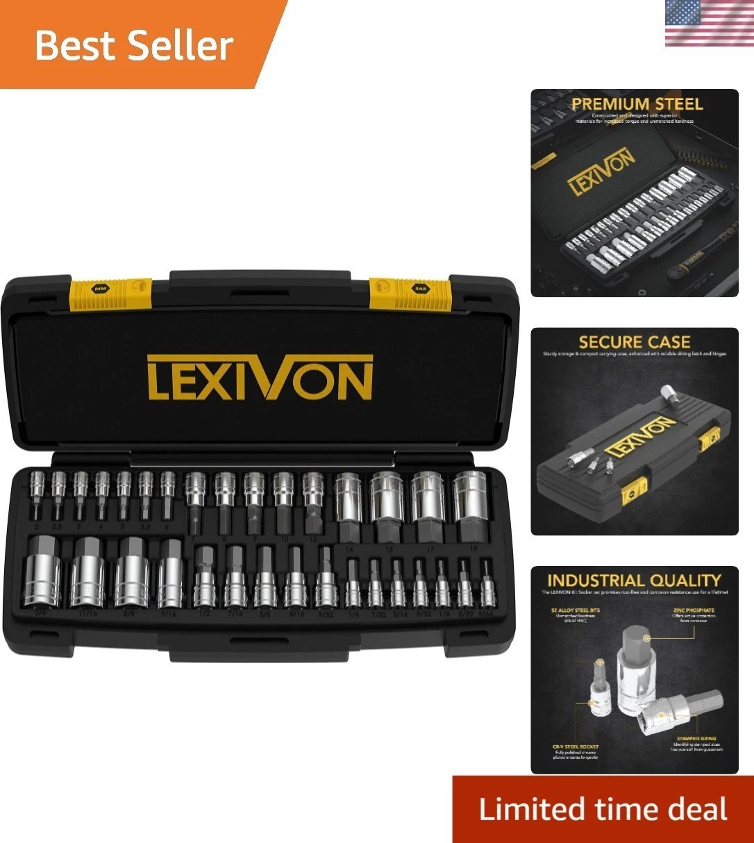 Master HEX Bit Socket Set – 32 Pieces in S2 Steel for Professionals