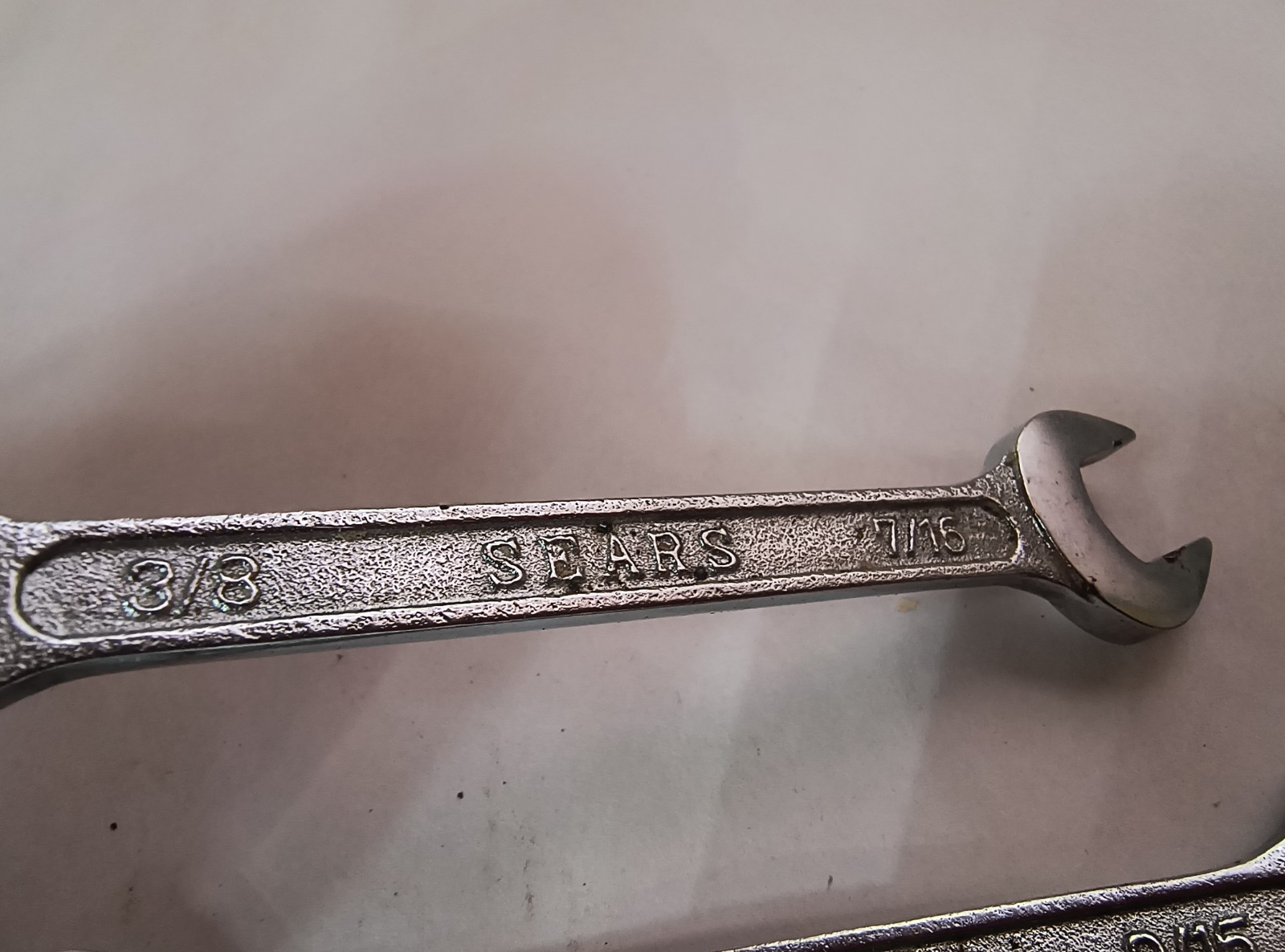 Vtg SEARS 4pc Open End Wrench Set Japan 11/16×3/4, 9/16×5/8, 1/2×9/16, 3/8×7/16