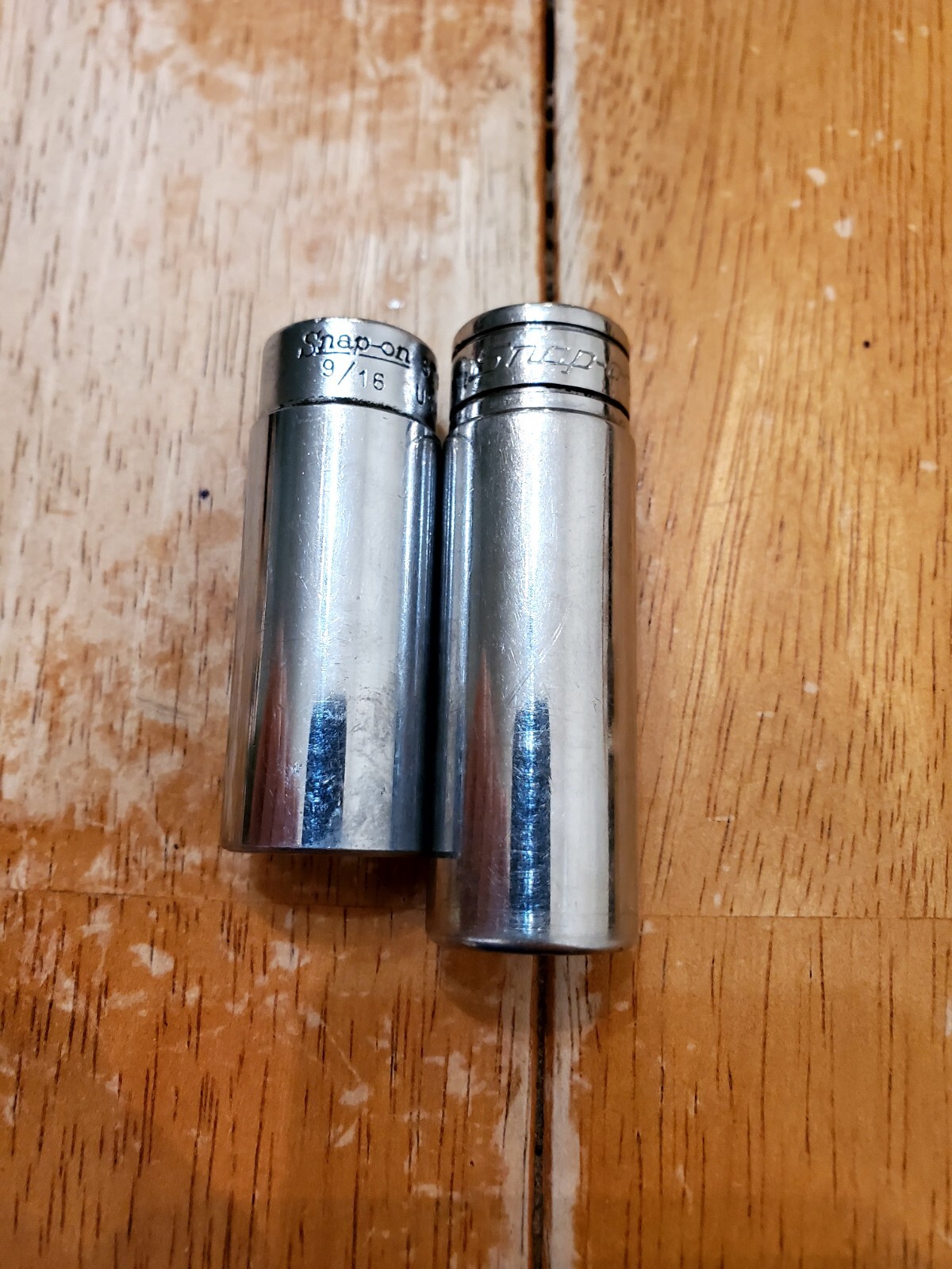 Snap On 1/4 3/8 Drive 9/16 6PT Deep Sockets Lot Of 2