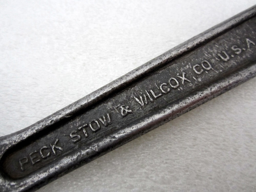 Vintage Peck Stow Wilcox 6″ Angle Adjustable Wrench PEXTO Made in USA