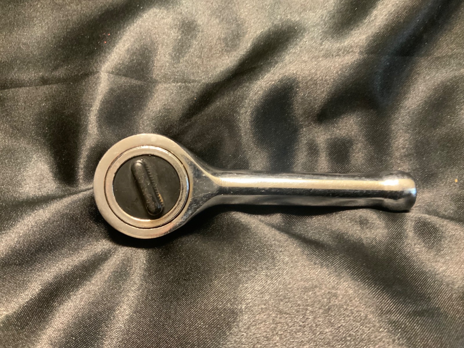 Vintage Stubby 3/8 drive ratchet chrome finish 4-1/4 inch long