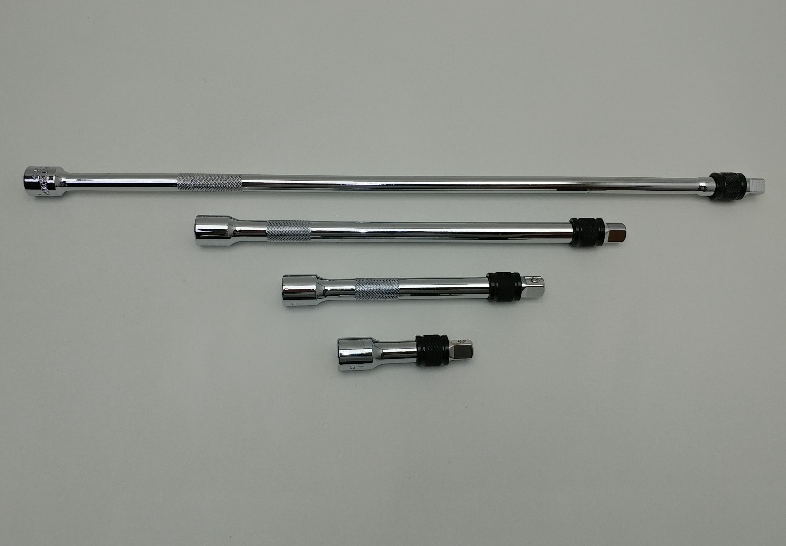 4 Piece 3/8″ Drive Ratchet Extension Set 3″ 6″ 10″ & 18″ Quick Release Lock End