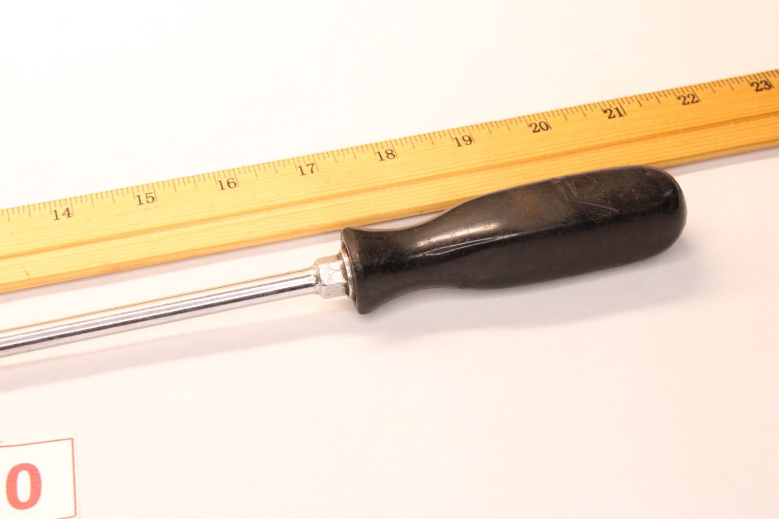 Unbranded 5/16″ x 15-1/2″ Long Shaft Flat/Slotted Hard Black Handle Screwdriver
